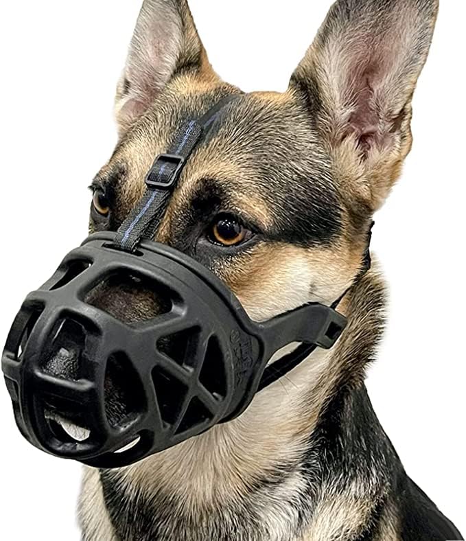 Woofy Dog Mouth Cover Muzzle Guard – Adjustable Dog Muzzle