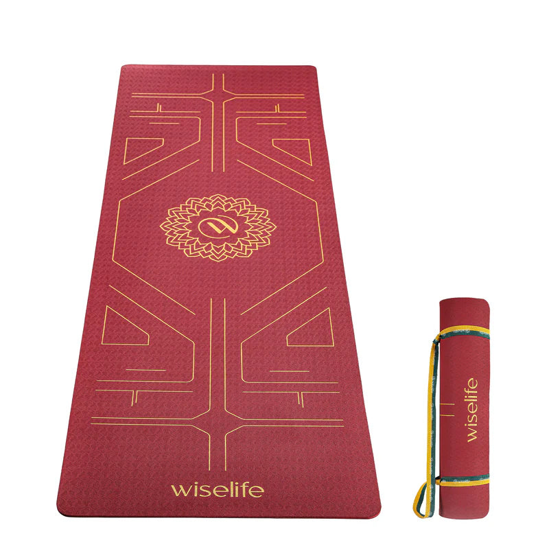 Yoga Mat with Alignment Lines – Non-Slip Eco-Friendly Exercise & Fitness Mat