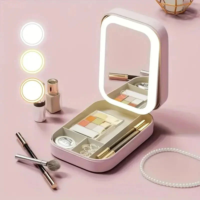 LED Makeup Mirror – Rechargeable Touch Control Vanity Mirror with Adjustable Brightness
