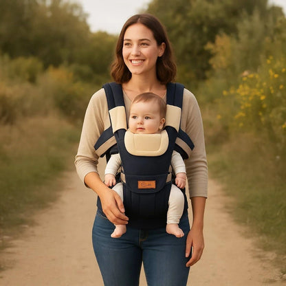 Baby Carrier – Ergonomic Adjustable Infant & Toddler Carrier with Padded Shoulder Straps