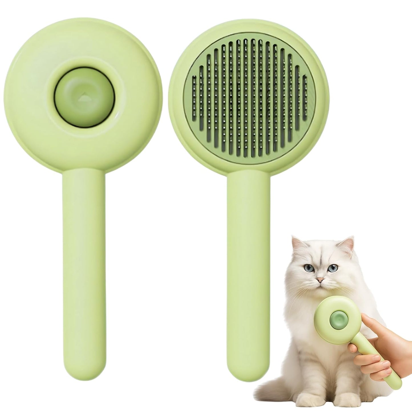 Pet Grooming Brush – Self-Cleaning Slicker Brush for Dogs & Cats
