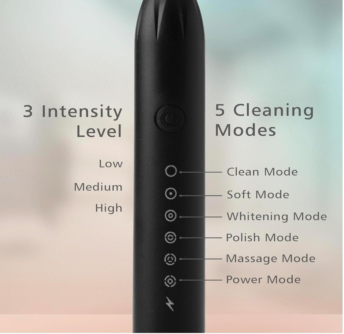 Electric Toothbrush – Rechargeable Sonic Toothbrush with Multiple Cleaning Modes & Soft Bristles