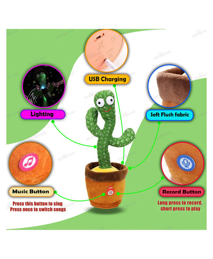 Rechargeable Dancing and Talking Cactus Toy