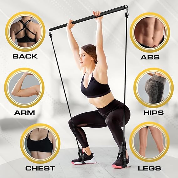 First Fit Premium Plates Stick Fitness Bar