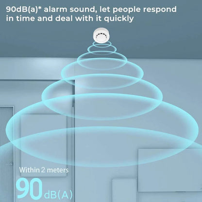 MANYCAST Smart Smoke Detector with WiFi & Bluetooth Connectivity