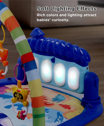 Baby Activity Play Mat – Soft Educational Play Gym with Hanging Toys for Infants