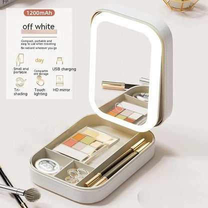 LED Makeup Mirror – Rechargeable Touch Control Vanity Mirror with Adjustable Brightness