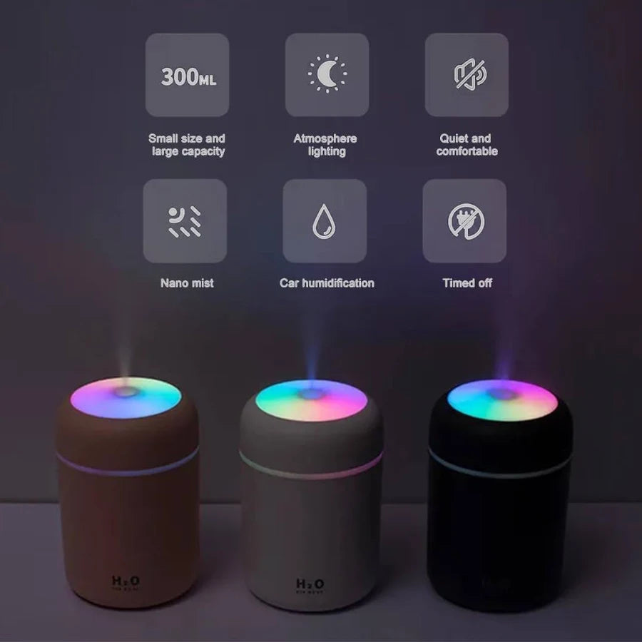 Aroma Diffuser – Ultrasonic Essential Oil Diffuser with LED Night Light & Auto Shut-Off