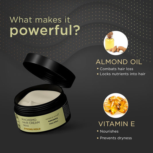 The Man Company Machismo Stronghold Hair Cream Wax for Men