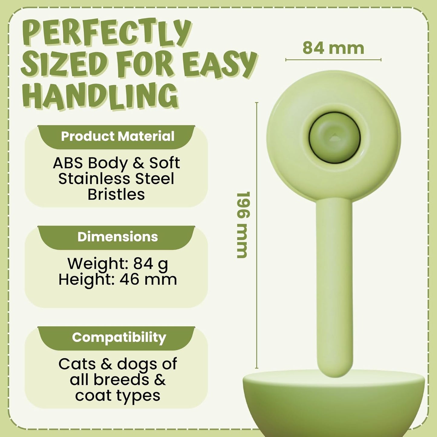 Pet Grooming Brush – Self-Cleaning Slicker Brush for Dogs & Cats