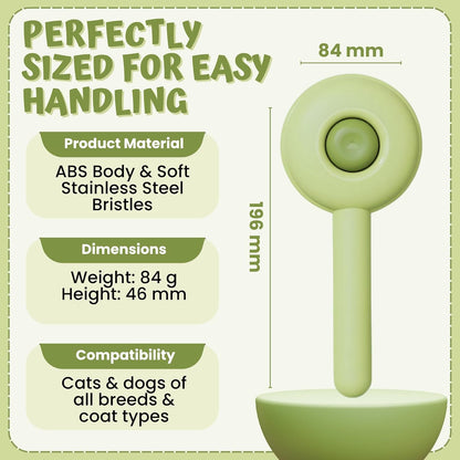 Pet Grooming Brush – Self-Cleaning Slicker Brush for Dogs & Cats