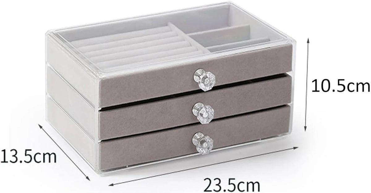 Jewellery Organizer Box – Portable Multi-Compartment Travel Storage Case for Rings, Earrings & Necklaces
