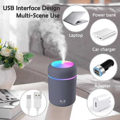 Aroma Diffuser – Ultrasonic Essential Oil Diffuser with LED Night Light & Auto Shut-Off