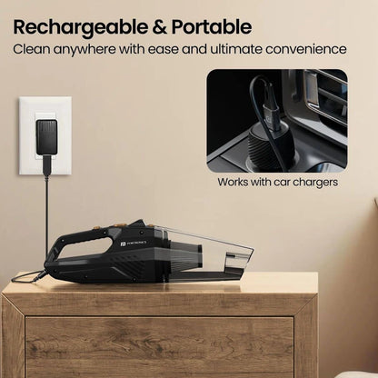 Handheld Vacuum Cleaner – Cordless Rechargeable Portable Vacuum for Home, Car & Office