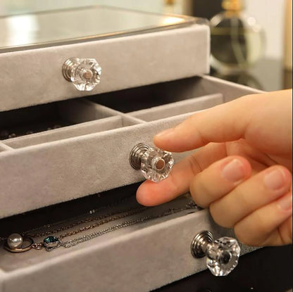 Jewellery Organizer Box – Portable Multi-Compartment Travel Storage Case for Rings, Earrings & Necklaces