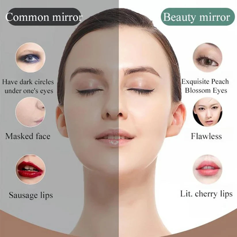 LED Makeup Mirror – Rechargeable Touch Control Vanity Mirror with Adjustable Brightness