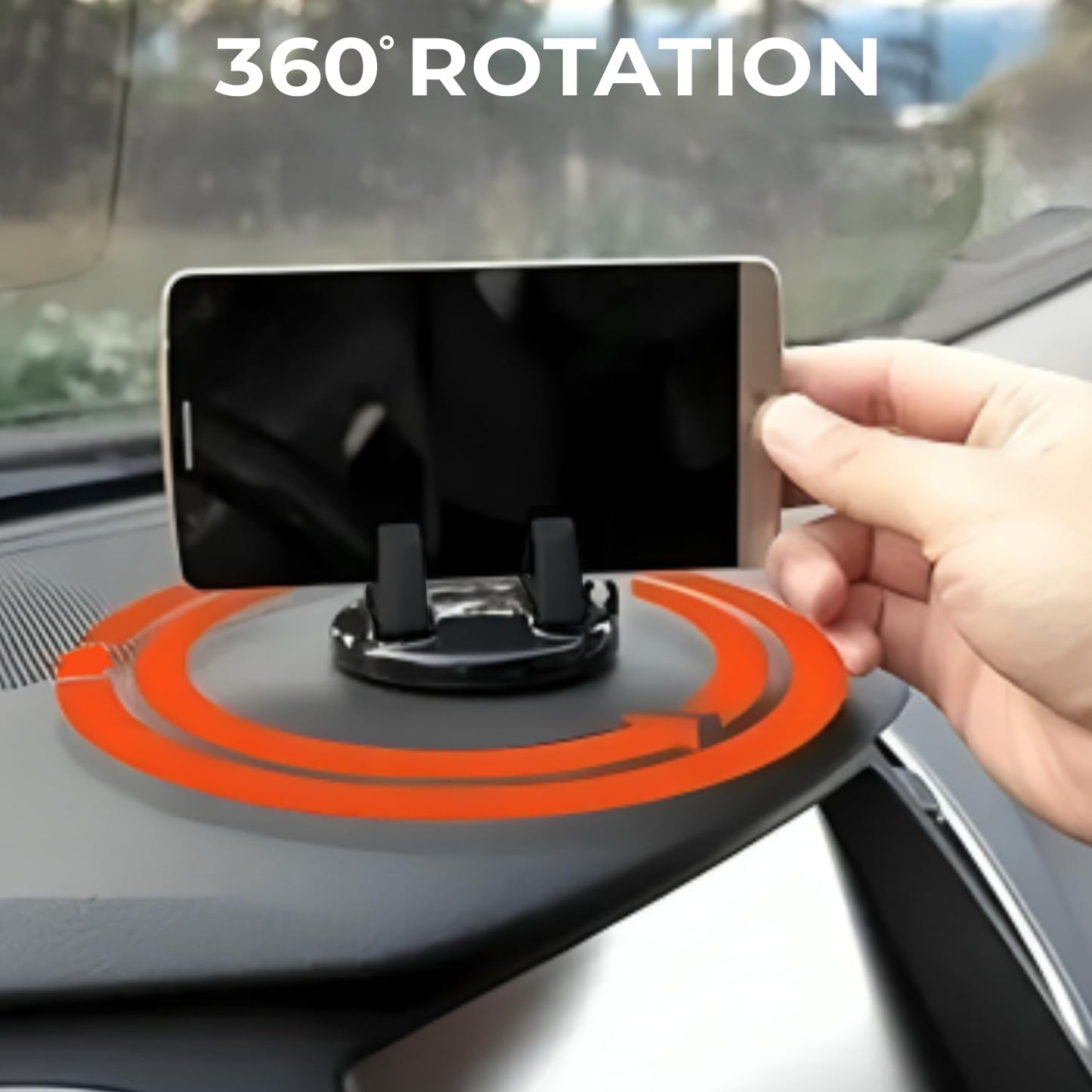 Car Phone Mount – Universal 360° Rotatable Dashboard & Air Vent Mobile Holder