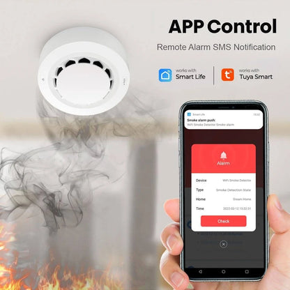 MANYCAST Smart Smoke Detector with WiFi & Bluetooth Connectivity