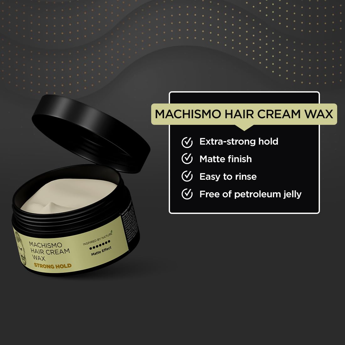 The Man Company Machismo Stronghold Hair Cream Wax for Men