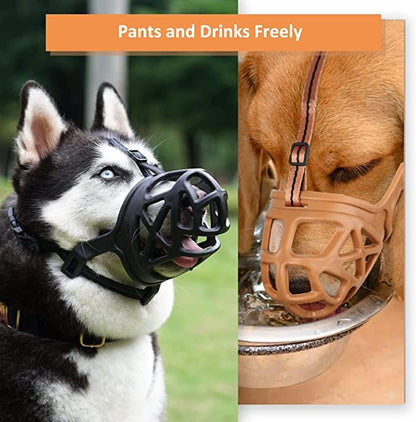 Woofy Dog Mouth Cover Muzzle Guard – Adjustable Dog Muzzle