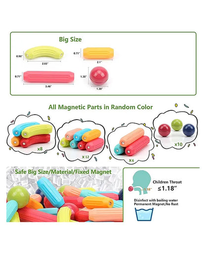 Magnetic Building Blocks – STEM Educational Construction Toy Set for Kids