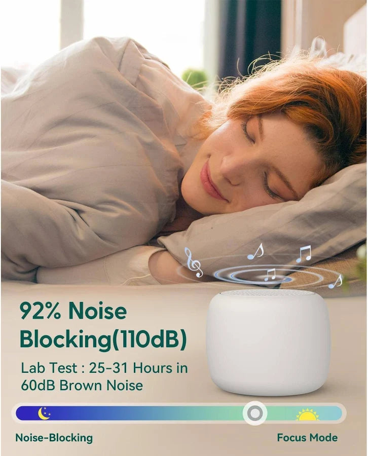 Baby White Noise Machine – Rechargeable Sleep Sound Machine with Soothing Sounds & Night Light