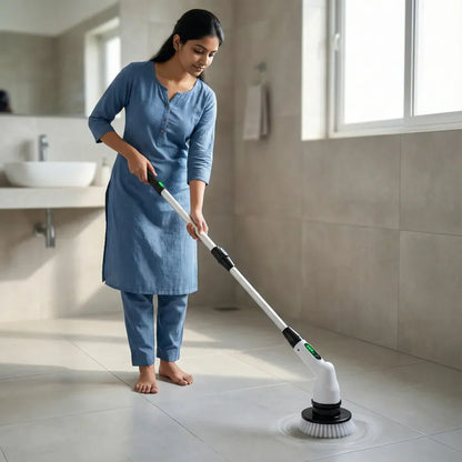 7-in-1 Electric Spin Scrubber Cleaning Brush With Extension Handle
