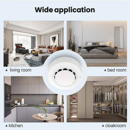 MANYCAST Smart Smoke Detector with WiFi & Bluetooth Connectivity