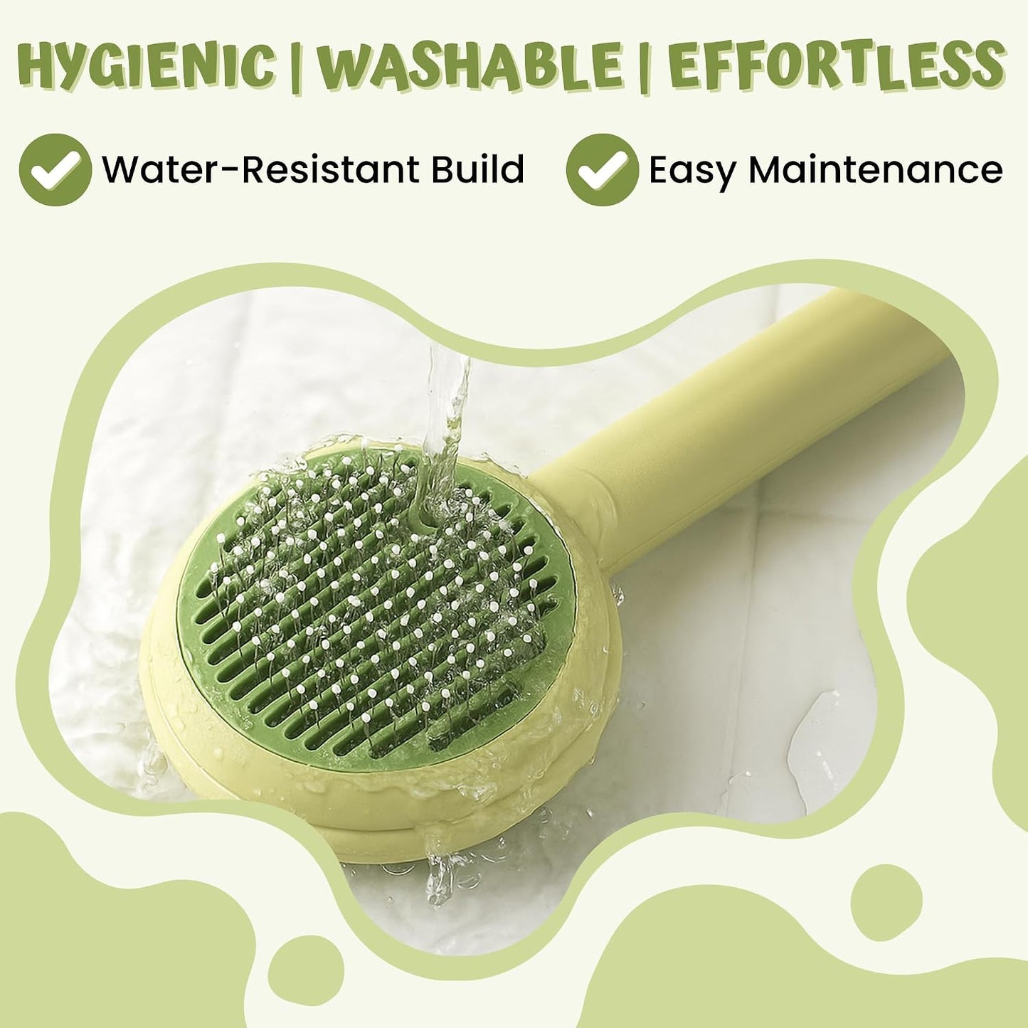 Pet Grooming Brush – Self-Cleaning Slicker Brush for Dogs & Cats