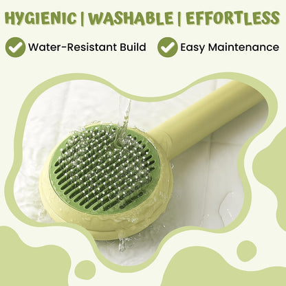 Pet Grooming Brush – Self-Cleaning Slicker Brush for Dogs & Cats