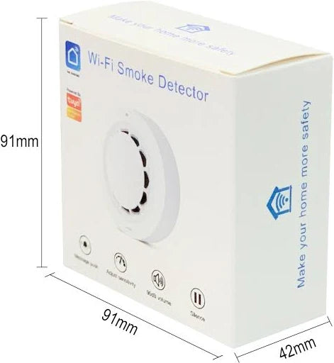 MANYCAST Smart Smoke Detector with WiFi & Bluetooth Connectivity