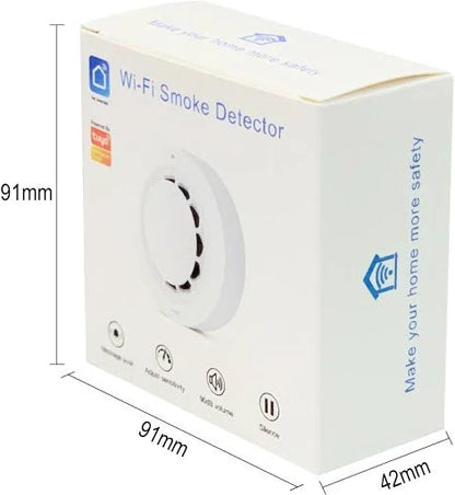 MANYCAST Smart Smoke Detector with WiFi & Bluetooth Connectivity