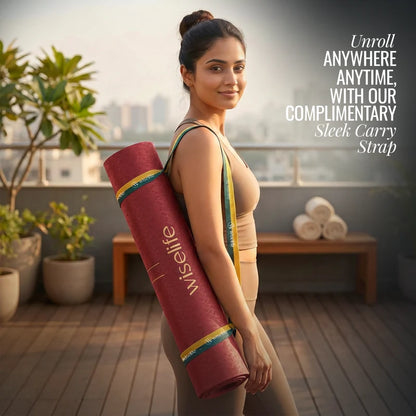 Yoga Mat with Alignment Lines – Non-Slip Eco-Friendly Exercise & Fitness Mat