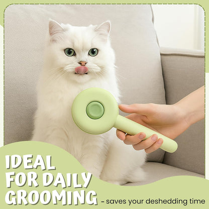 Pet Grooming Brush – Self-Cleaning Slicker Brush for Dogs & Cats