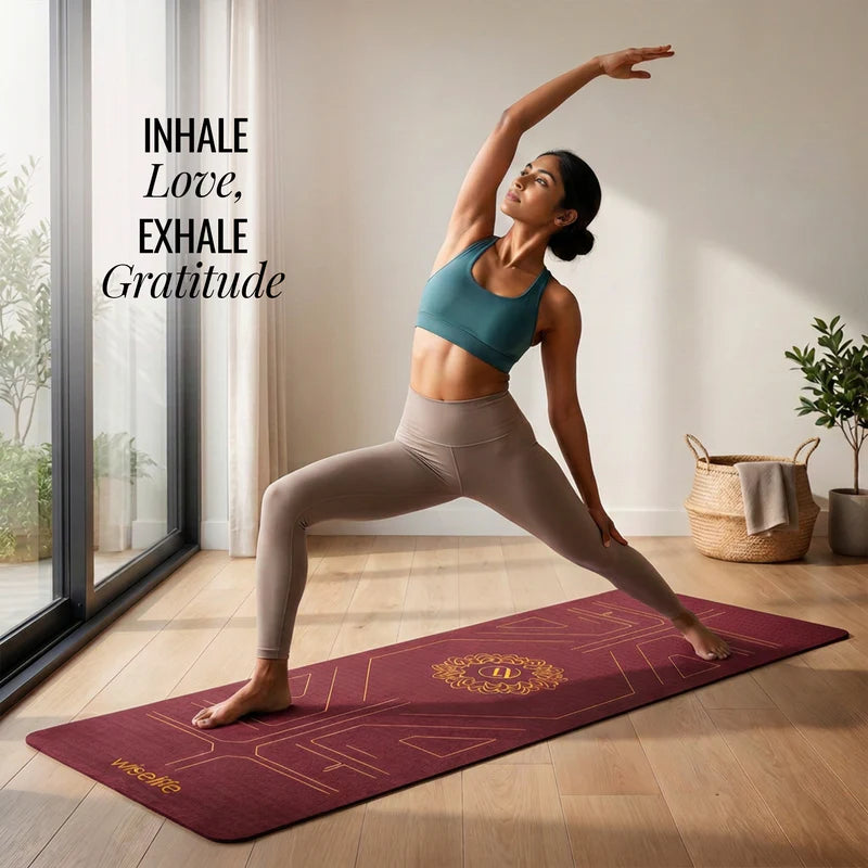 Yoga Mat with Alignment Lines – Non-Slip Eco-Friendly Exercise & Fitness Mat