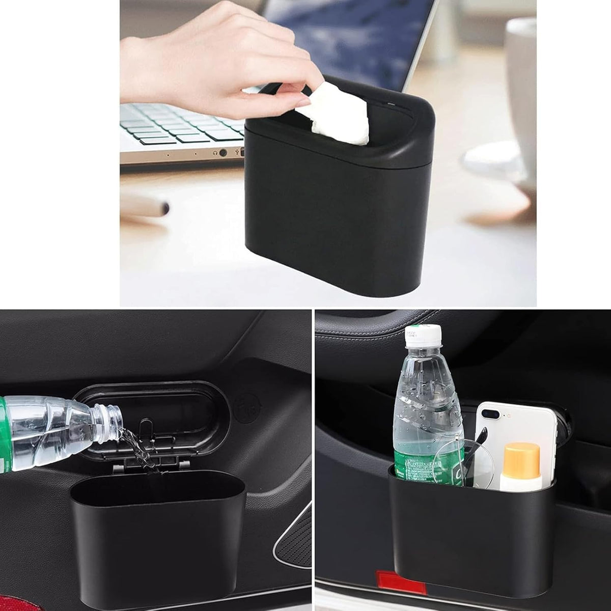 Car Trash Can with Lid – Compact & Leak-Resistant Car Garbage Bin