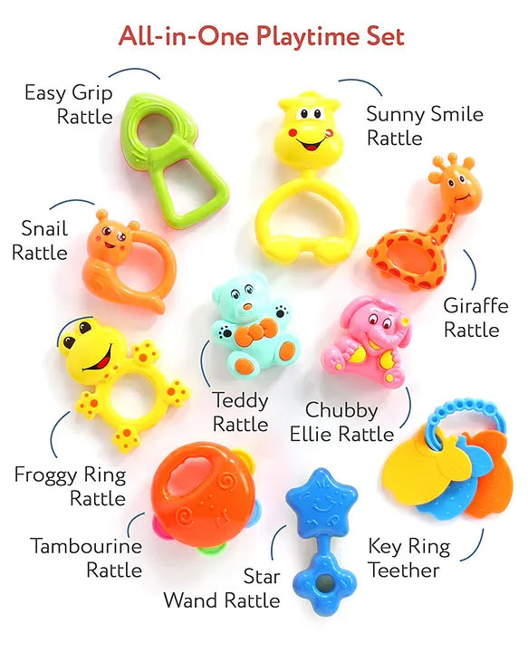 Baby Rattle & Teether Set
